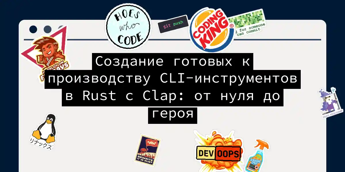 Создание готовых к производству CLI-инструментов в Rust с Clap: от нуля до героя
