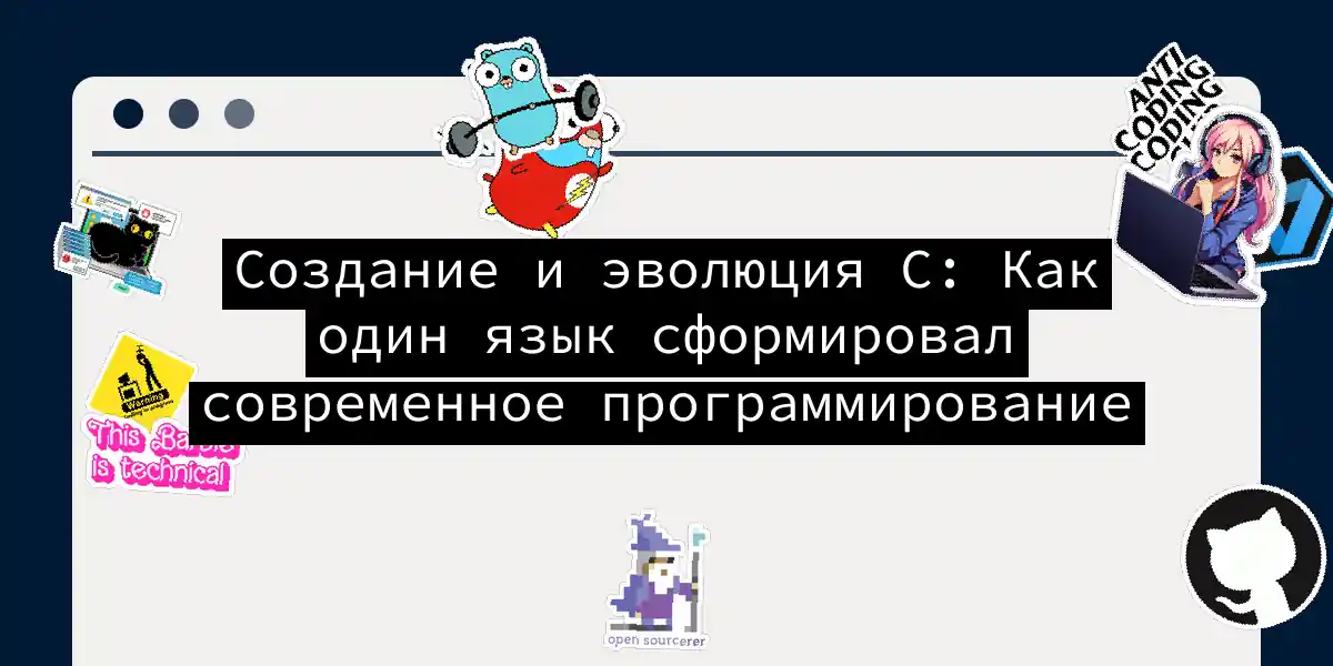 Создание и эволюция C: Как один язык сформировал современное программирование