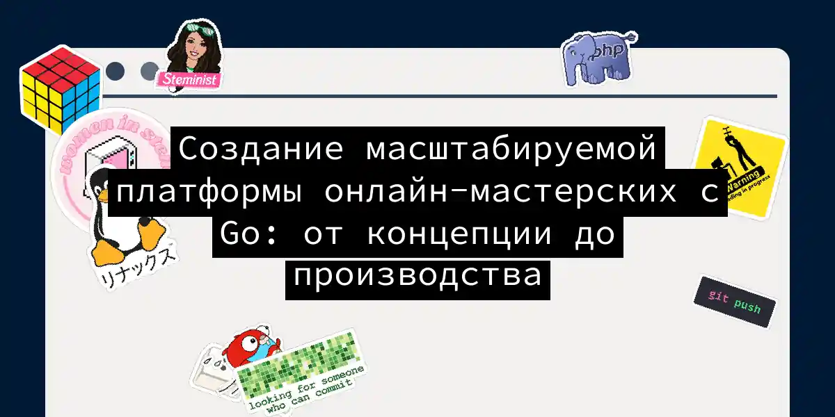 Создание масштабируемой платформы онлайн-мастерских с Go: от концепции до производства
