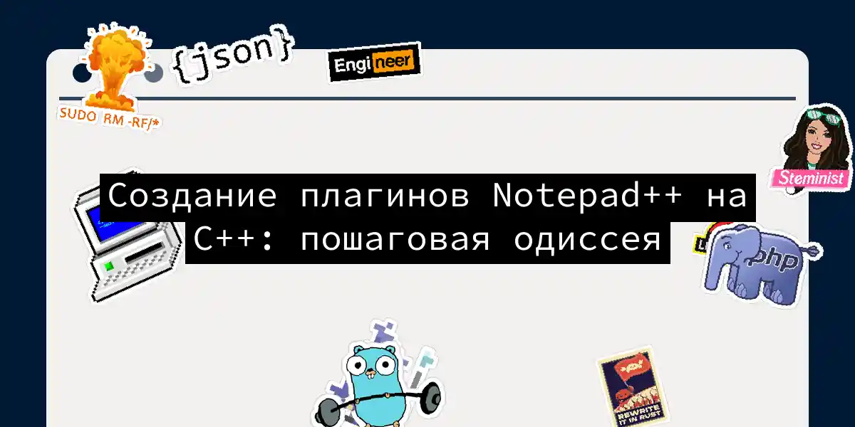 Создание плагинов Notepad++ на C++: пошаговая одиссея