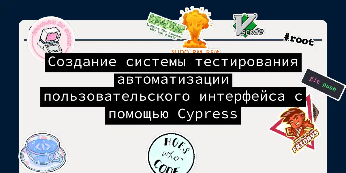 Создание системы тестирования автоматизации пользовательского интерфейса с помощью Cypress