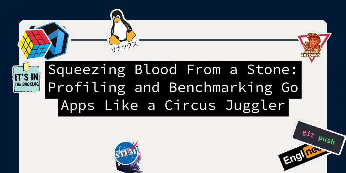 Squeezing Blood From a Stone: Profiling and Benchmarking Go Apps Like a Circus Juggler