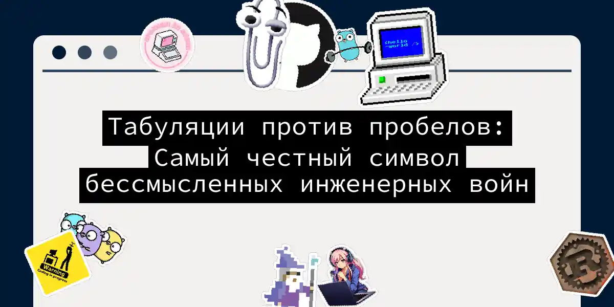 Табуляции против пробелов: Самый честный символ бессмысленных инженерных войн