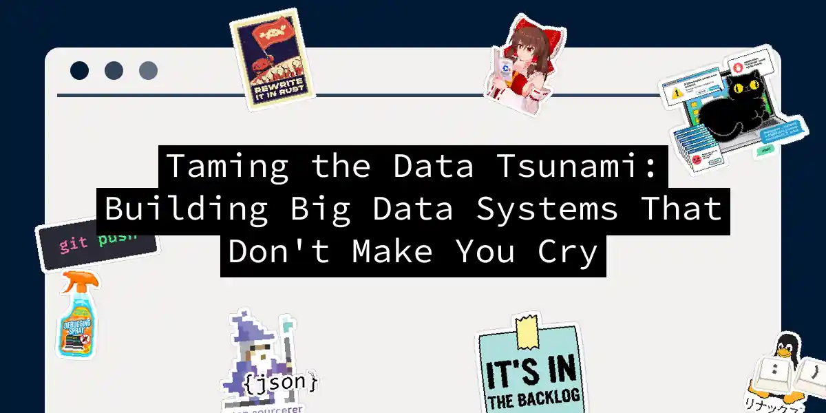 Taming the Data Tsunami: Building Big Data Systems That Don't Make You Cry
