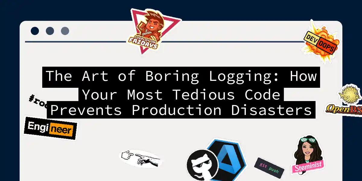 The Art of Boring Logging: How Your Most Tedious Code Prevents Production Disasters
