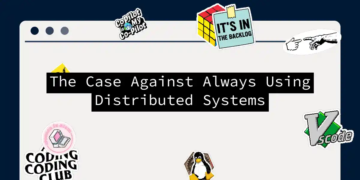 The Case Against Always Using Distributed Systems