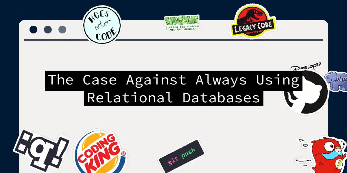 The Case Against Always Using Relational Databases