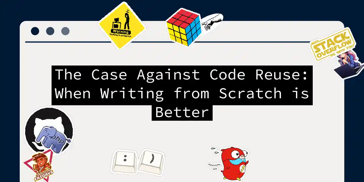 The Case Against Code Reuse: When Writing from Scratch is Better