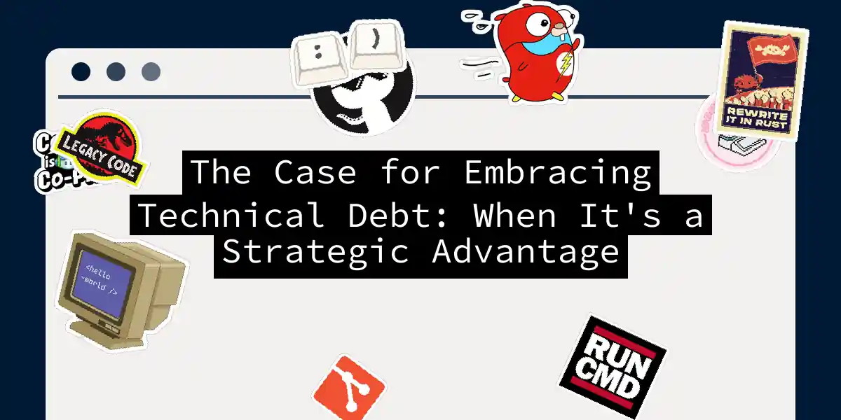 The Case for Embracing Technical Debt: When It's a Strategic Advantage