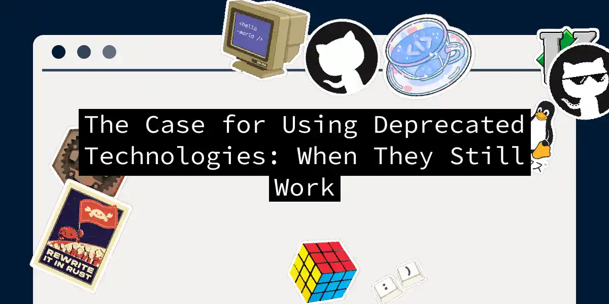 The Case for Using Deprecated Technologies: When They Still Work