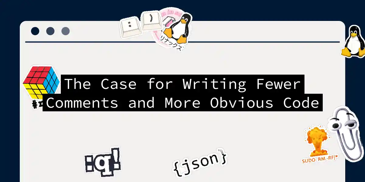The Case for Writing Fewer Comments and More Obvious Code