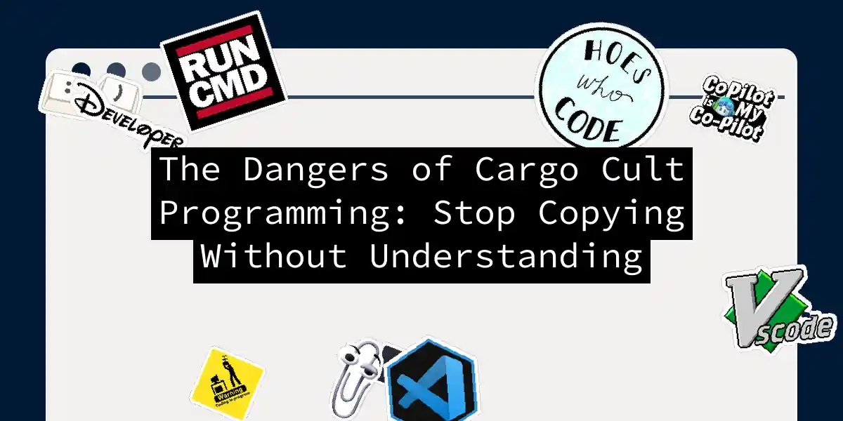 The Dangers of Cargo Cult Programming: Stop Copying Without Understanding