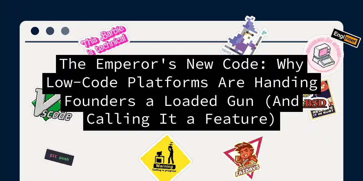 The Emperor's New Code: Why Low-Code Platforms Are Handing Founders a Loaded Gun (And Calling It a Feature)