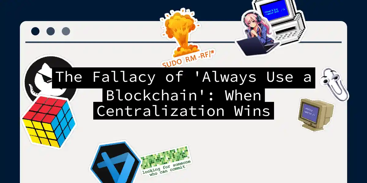 The Fallacy of 'Always Use a Blockchain': When Centralization Wins