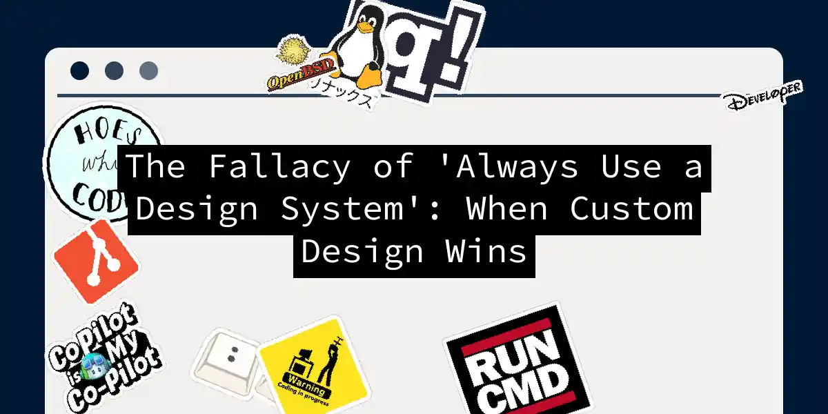 The Fallacy of 'Always Use a Design System': When Custom Design Wins