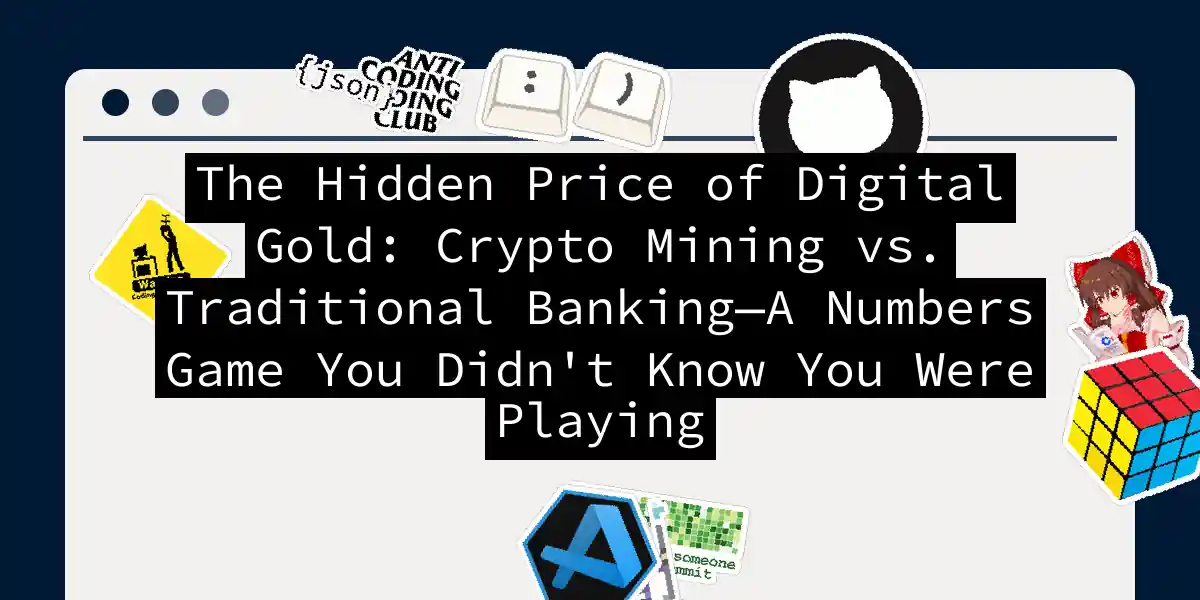 The Hidden Price of Digital Gold: Crypto Mining vs. Traditional Banking—A Numbers Game You Didn't Know You Were Playing