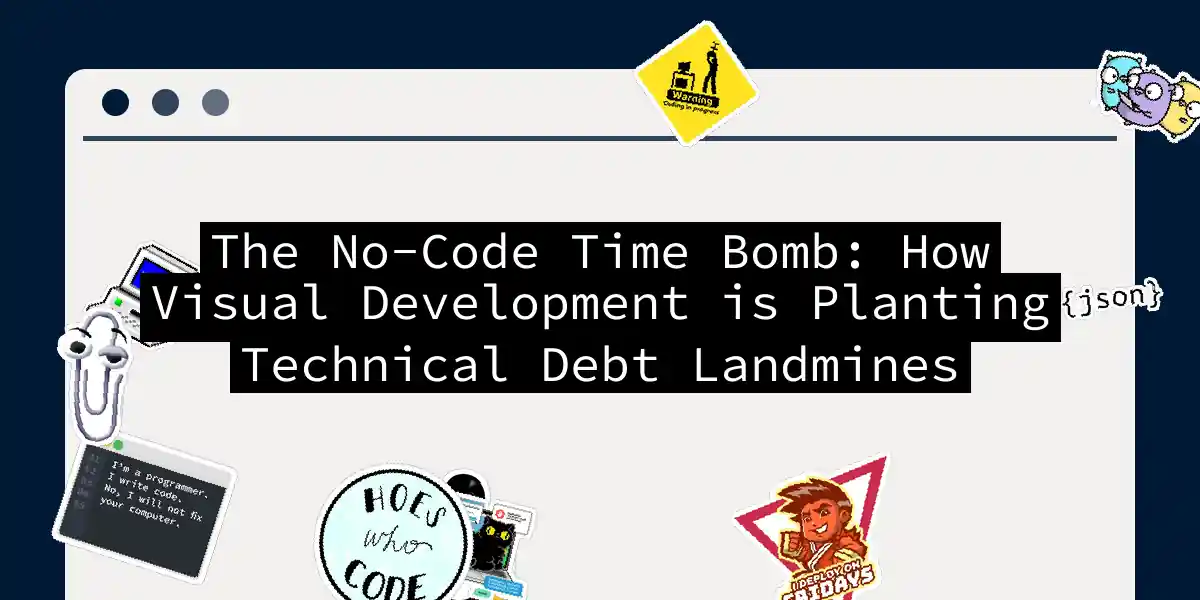 The No-Code Time Bomb: How Visual Development is Planting Technical Debt Landmines