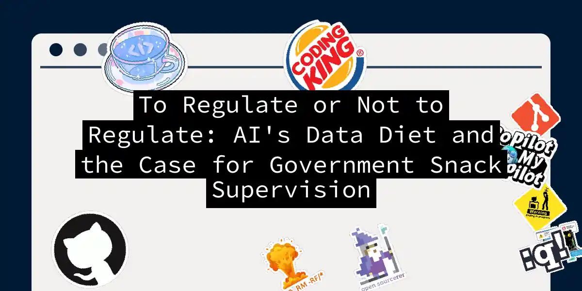 To Regulate or Not to Regulate: AI's Data Diet and the Case for Government Snack Supervision