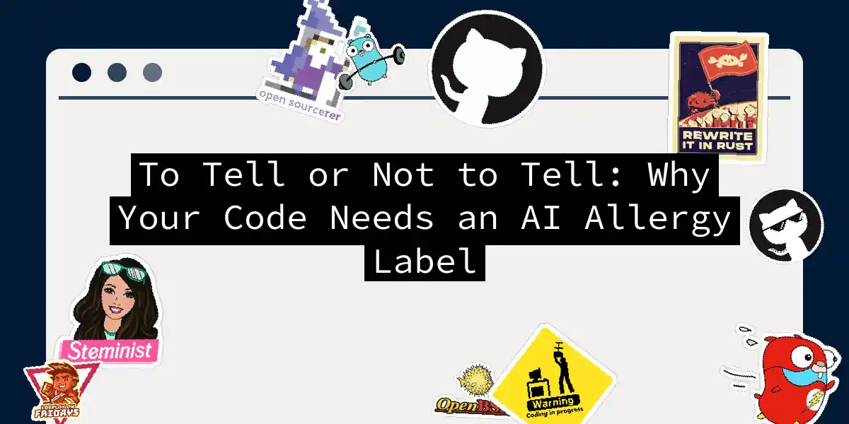 To Tell or Not to Tell: Why Your Code Needs an AI Allergy Label
