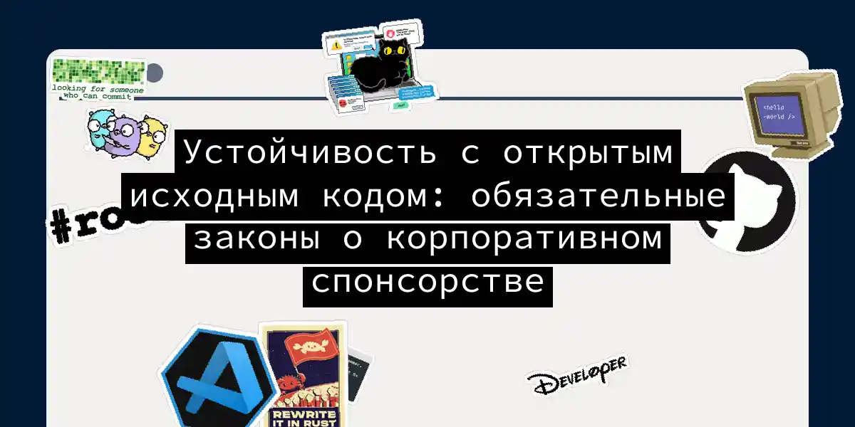 Устойчивость с открытым исходным кодом: обязательные законы о корпоративном спонсорстве