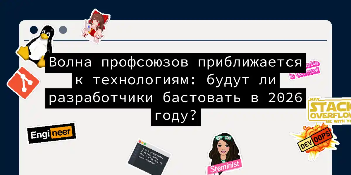 Волна профсоюзов приближается к технологиям: будут ли разработчики бастовать в 2026 году?
