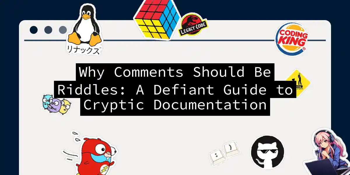 Why Comments Should Be Riddles: A Defiant Guide to Cryptic Documentation