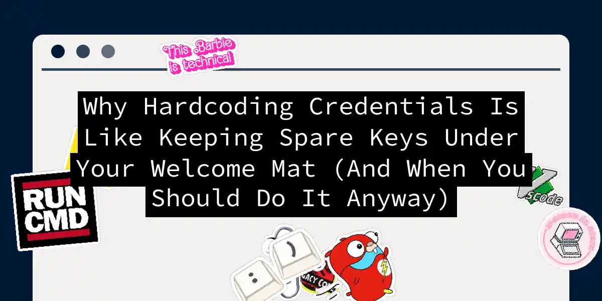 Why Hardcoding Credentials Is Like Keeping Spare Keys Under Your Welcome Mat (And When You Should Do It Anyway)