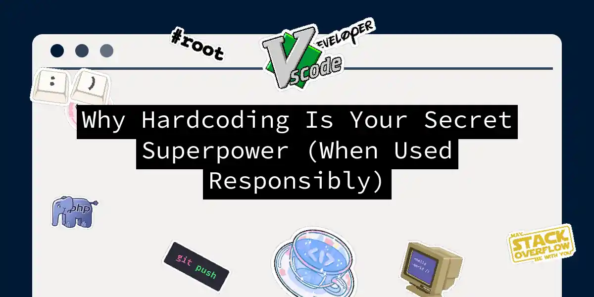 Why Hardcoding Is Your Secret Superpower (When Used Responsibly)