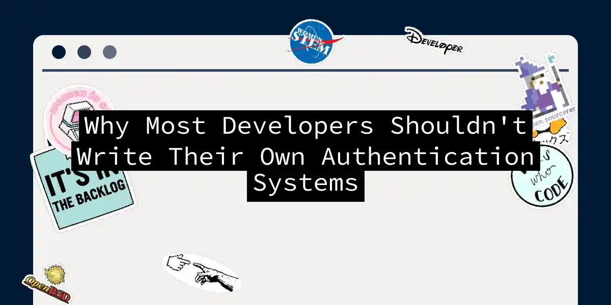 Why Most Developers Shouldn't Write Their Own Authentication Systems