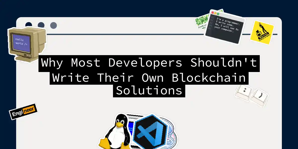 Why Most Developers Shouldn't Write Their Own Blockchain Solutions