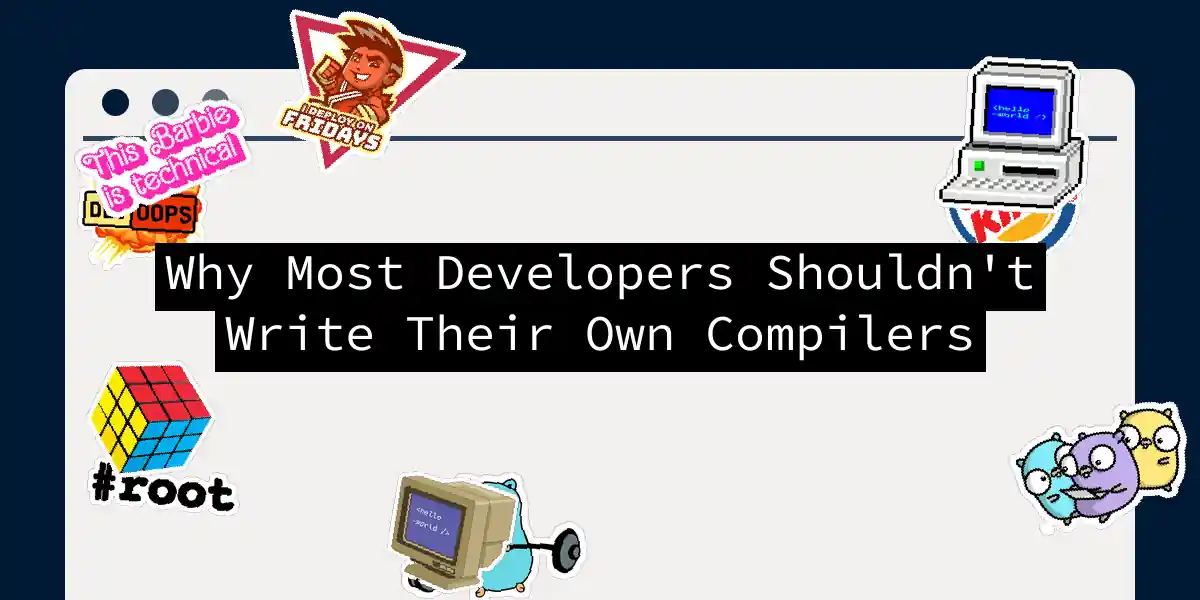 Why Most Developers Shouldn't Write Their Own Compilers