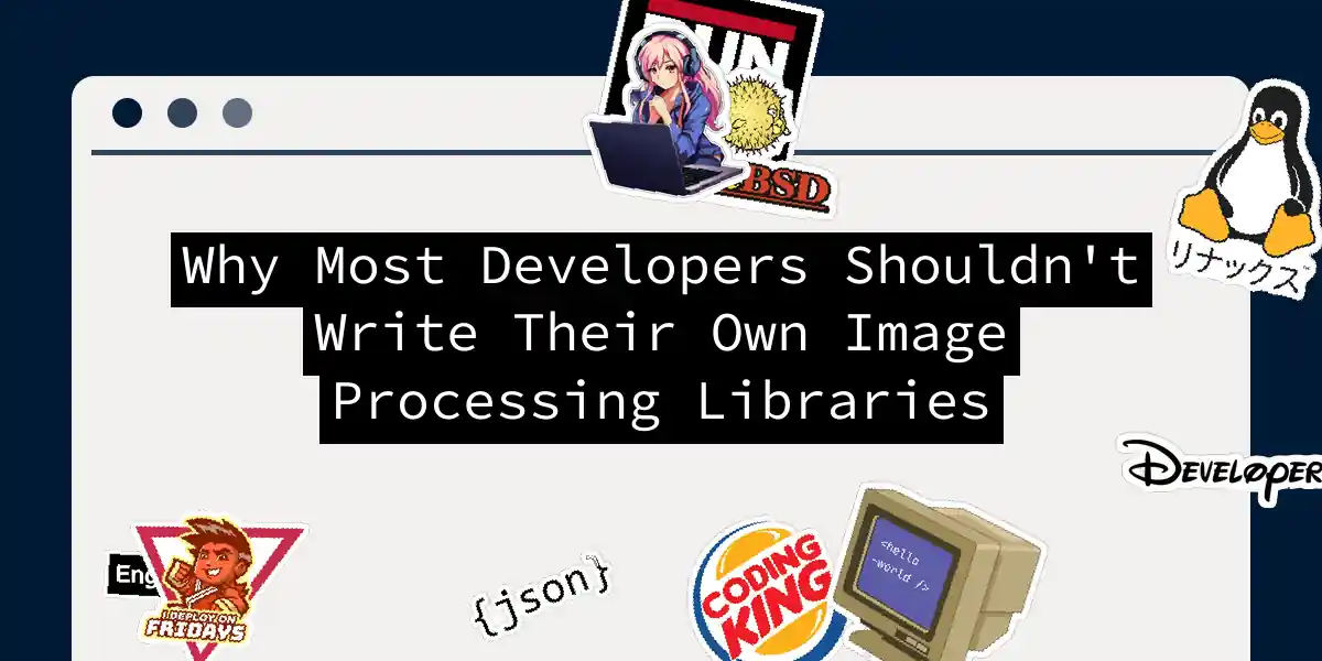 Why Most Developers Shouldn't Write Their Own Image Processing Libraries