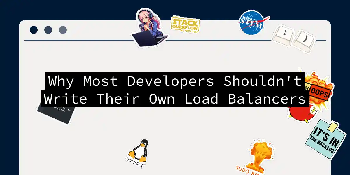 Why Most Developers Shouldn't Write Their Own Load Balancers