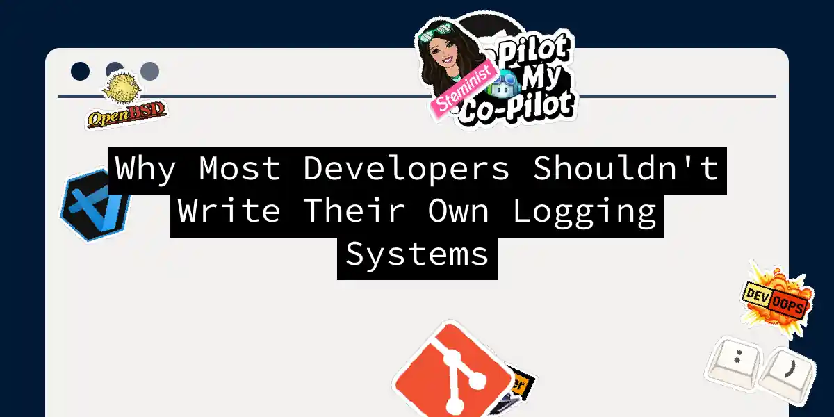 Why Most Developers Shouldn't Write Their Own Logging Systems