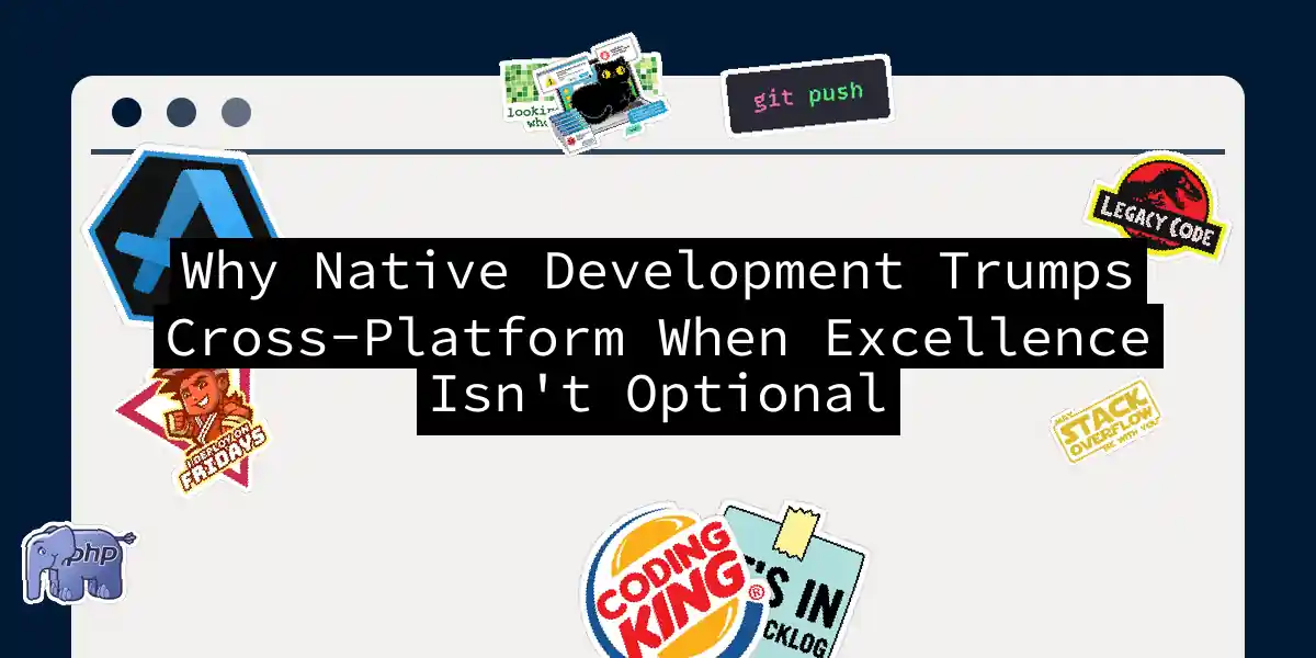Why Native Development Trumps Cross-Platform When Excellence Isn't Optional