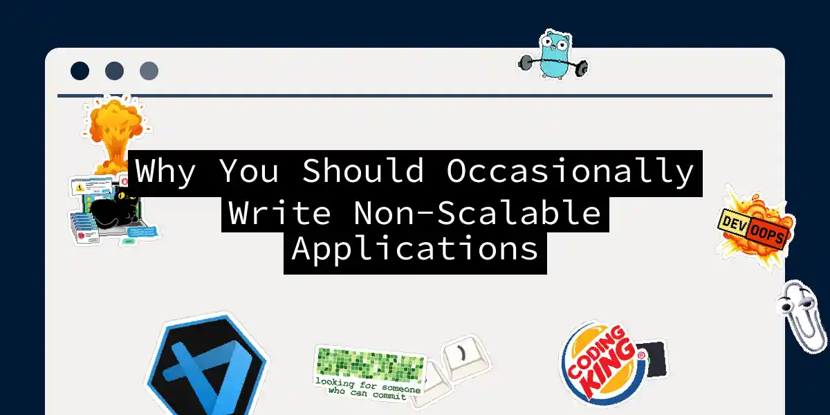 Why You Should Occasionally Write Non-Scalable Applications