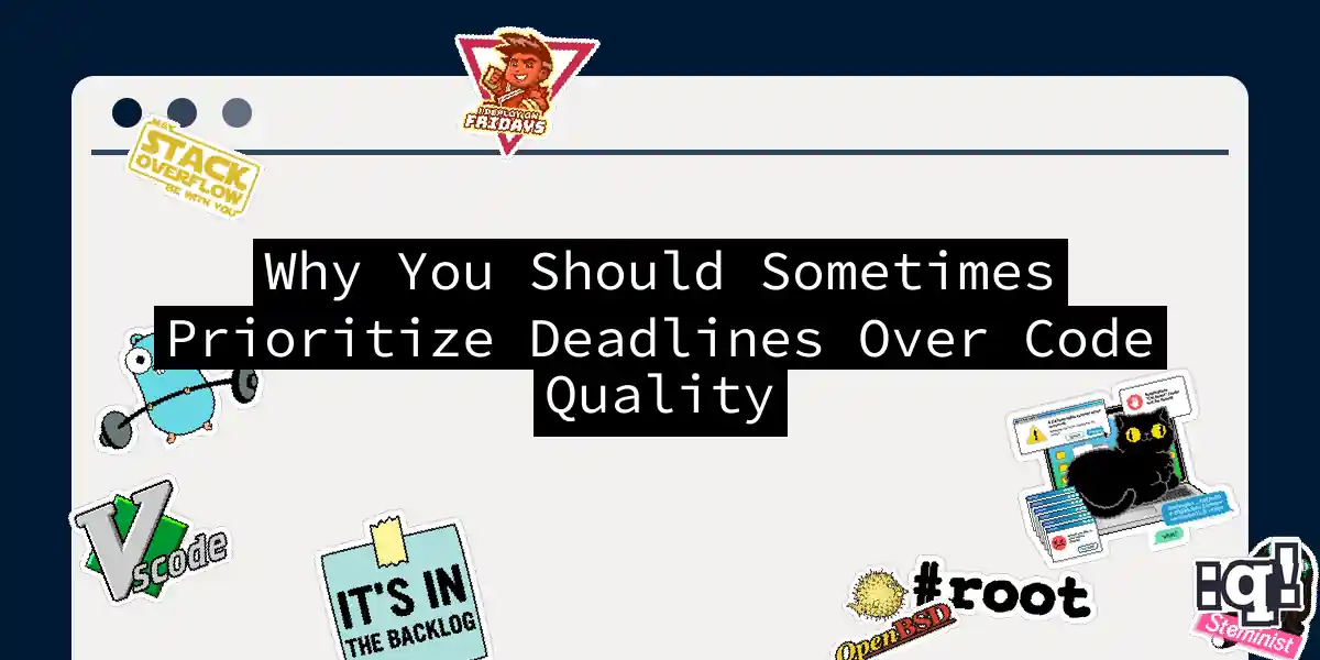 Why You Should Sometimes Prioritize Deadlines Over Code Quality