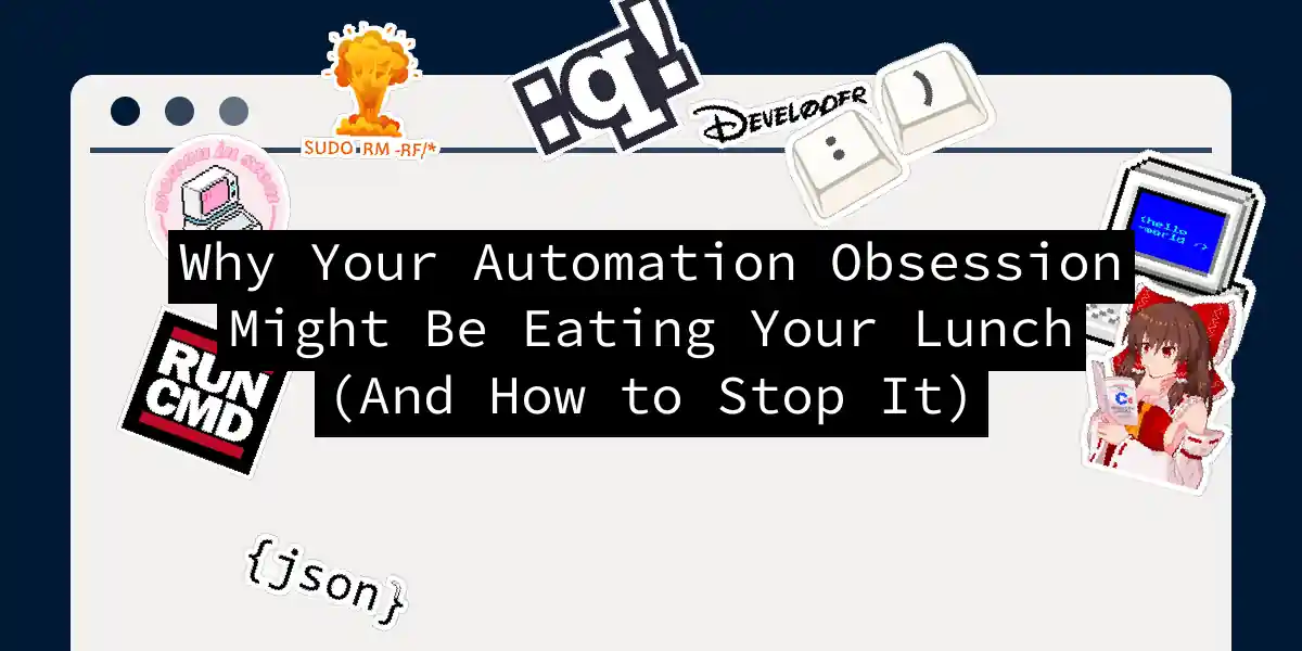 Why Your Automation Obsession Might Be Eating Your Lunch (And How to Stop It)