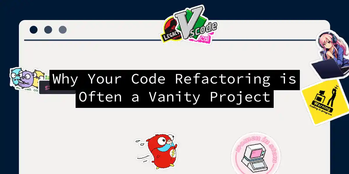 Why Your Code Refactoring is Often a Vanity Project