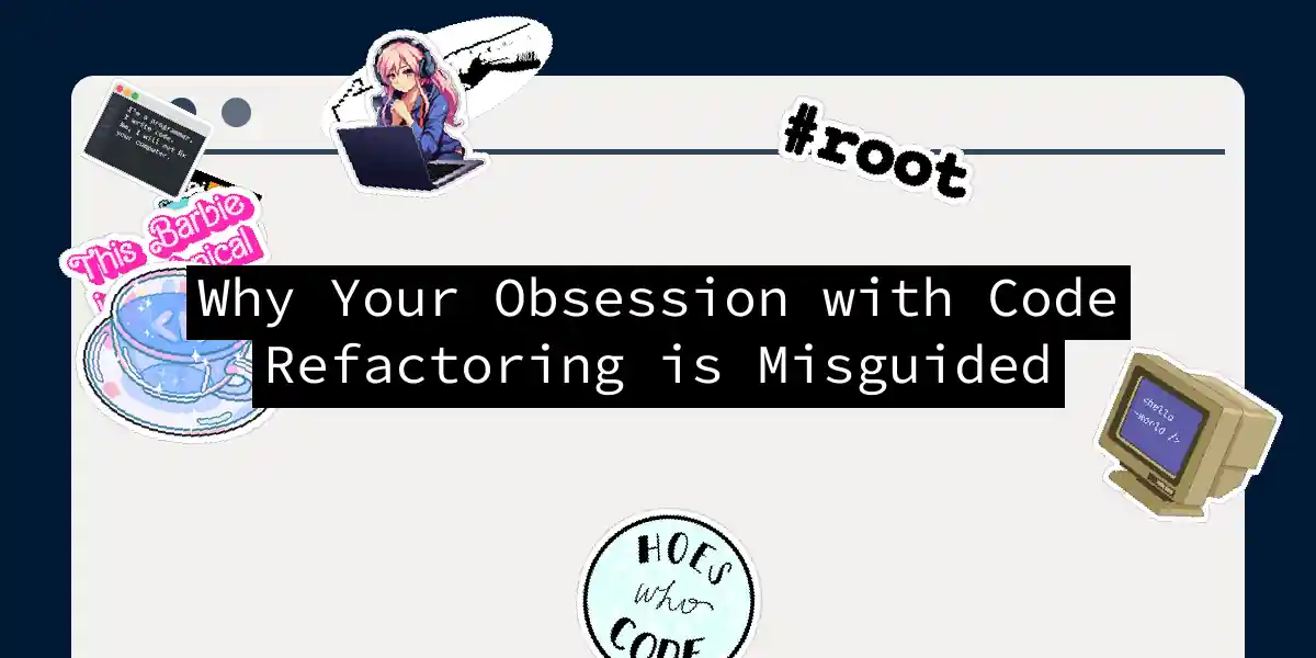 Why Your Obsession with Code Refactoring is Misguided