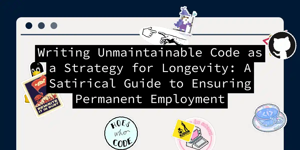 Writing Unmaintainable Code as a Strategy for Longevity: A Satirical Guide to Ensuring Permanent Employment