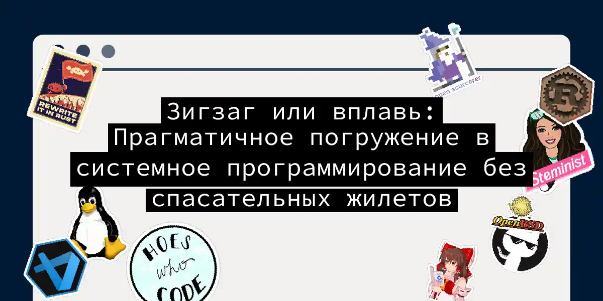 Зигзаг или вплавь: Прагматичное погружение в системное программирование без спасательных жилетов